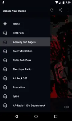 Punk Music Radio Forever Free android App screenshot 0